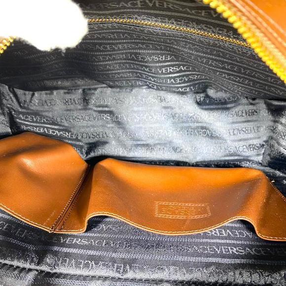 Versace Vintage Leather Handbag Brown - Picture 8 of 8